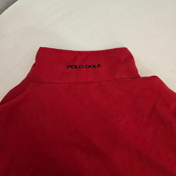 Polo by Ralph Lauren Vintage Men's Red Golf Windbreaker Pullover 1/4 Zip Size XL - Picture 6 of 8